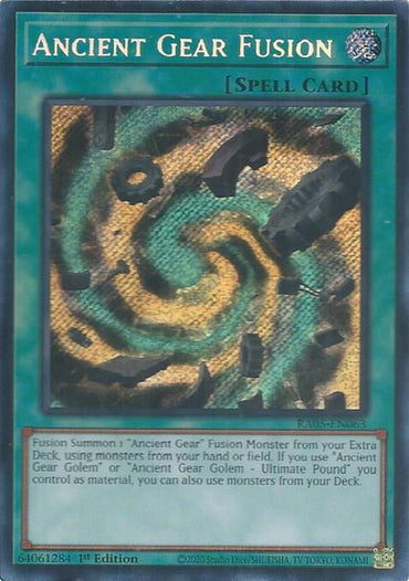 Ancient Gear Fusion (Secret Rare) [RA05-EN063] Secret Rare