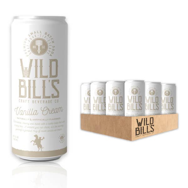 Wild Bill's - Vanilla Cream: Premium Cane Sugar Soda