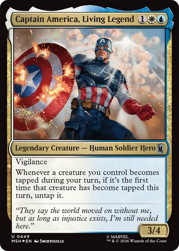 Captain America, Living Legend (Surge Foil) [Marvel Super Heroes]