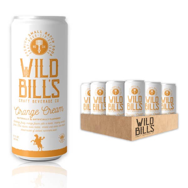 Wild Bill's - Orange Cream: Premium Cane Sugar Soda
