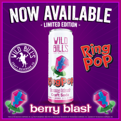Ring Pop Soda Berry Blast Pure Cane Sugar, 12-Pack, Cans