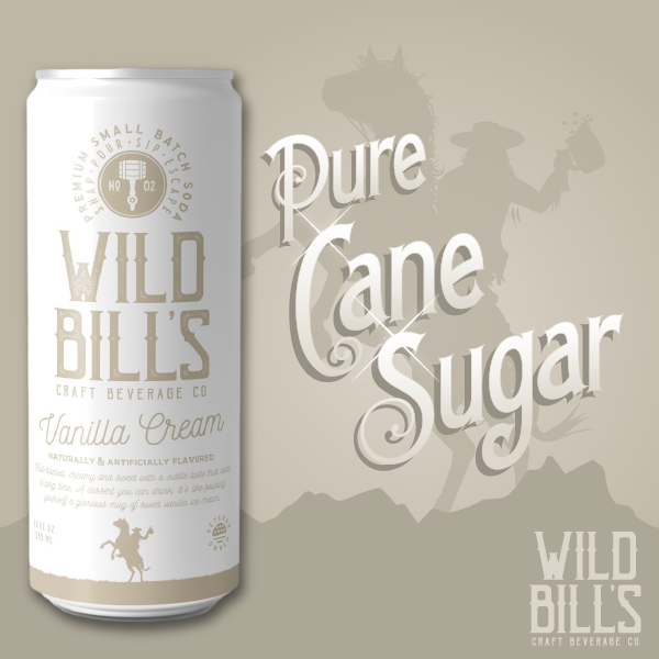 Wild Bill's - Vanilla Cream: Premium Cane Sugar Soda