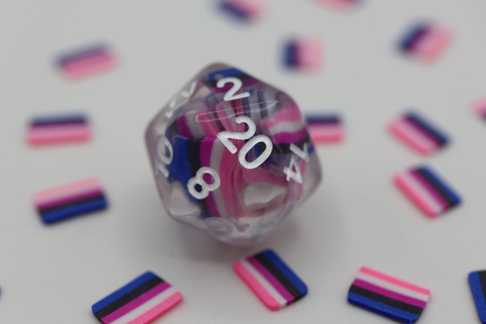 Genderfluid Flag RPG Dice Set