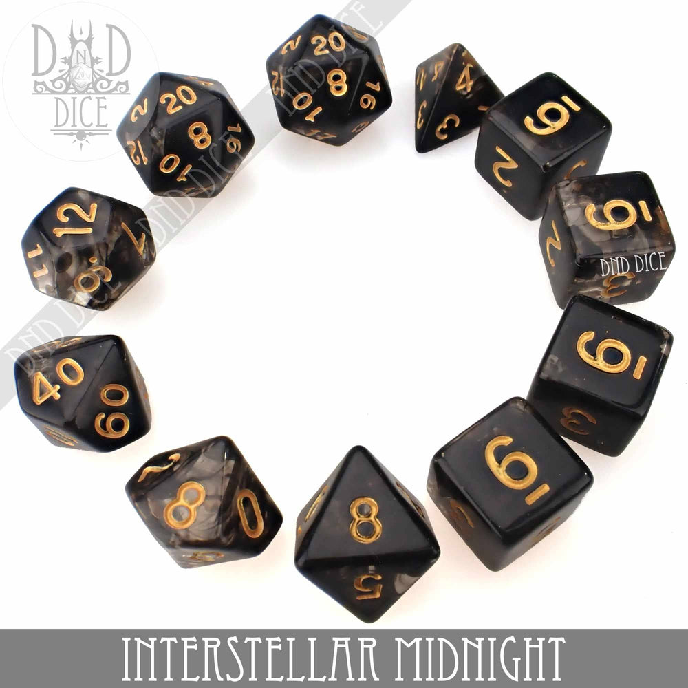 Interstellar Midnight 7 or 11: 7 Dice Set