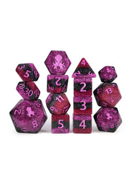 Bewitched 14pc Dice Set Inked in Pink