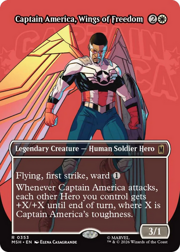 Captain America, Wings of Freedom (Borderless) [Marvel Super Heroes]