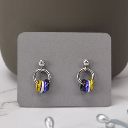 Nonbinary Pride - Tiny Hoop Flag Earring