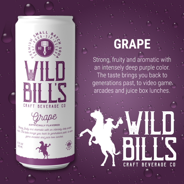 Wild Bill's - Grape: Premium Cane Sugar Soda