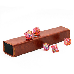Magnetic Dice Vault - Brown Leatherette
