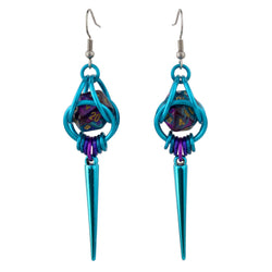 D20 Dice Earrings with Spike - Magical Butterfly