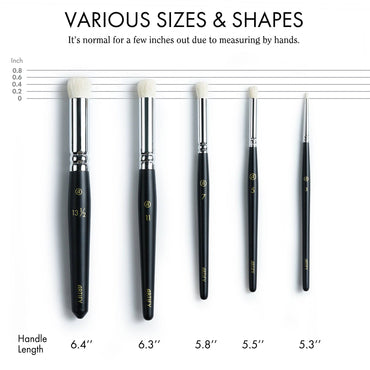 ARTIFY 5 PCS Drybrush Set for Miniature and Model, Expert Series - Black