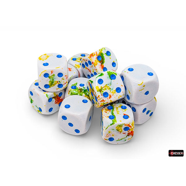 Chessex 16mm d6 (12) Brush Dice - Breezy
