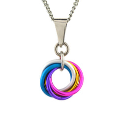 LGBTQ Pride Small Swirl Pendant - 24+ Flags: Nonbinary
