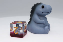 Gray T-Rex RPG Dice Set