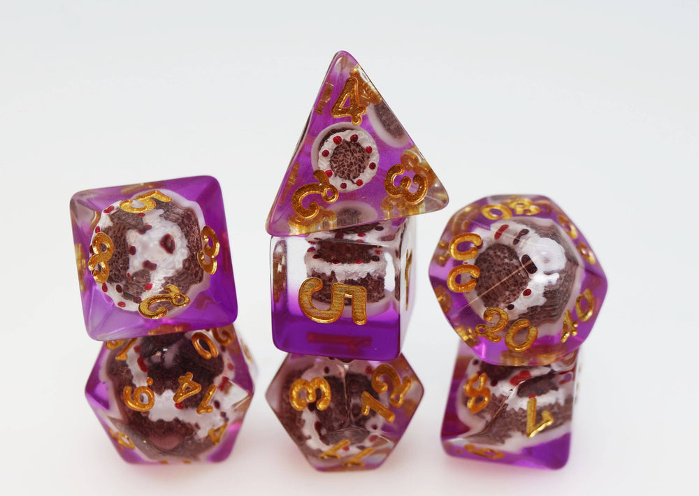 Pastry Pets: Chocolate Cake Piggy - Pin & RPG Dice Set