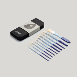 ARTIFY 10 Pcs Synthetic Hair Paint Brush Set: White