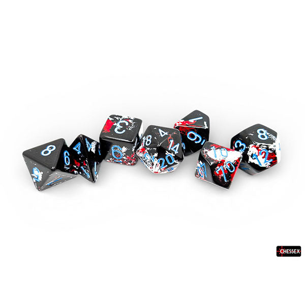 Chessex 7-Die Set Brush Dice - Dark Side