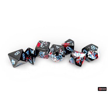 Chessex 7-Die Set Brush Dice - Dark Side