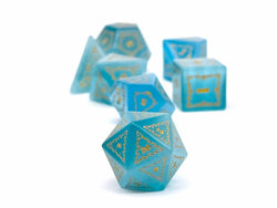 Holiday Orc Mystery Gemstone or Glass Dice Set with Premium Holiday Book Tin: Single