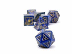 Holiday Orc Mystery Gemstone or Glass Dice Set with Premium Holiday Book Tin: Single