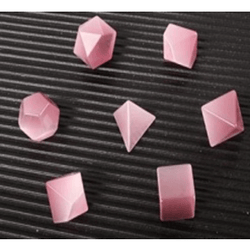 Pink Cat Eye Gemstone Dice Set
