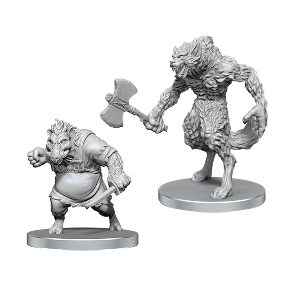 Pathfinder Battles Deep Cuts Miniatures - Werewolf & Wereboar