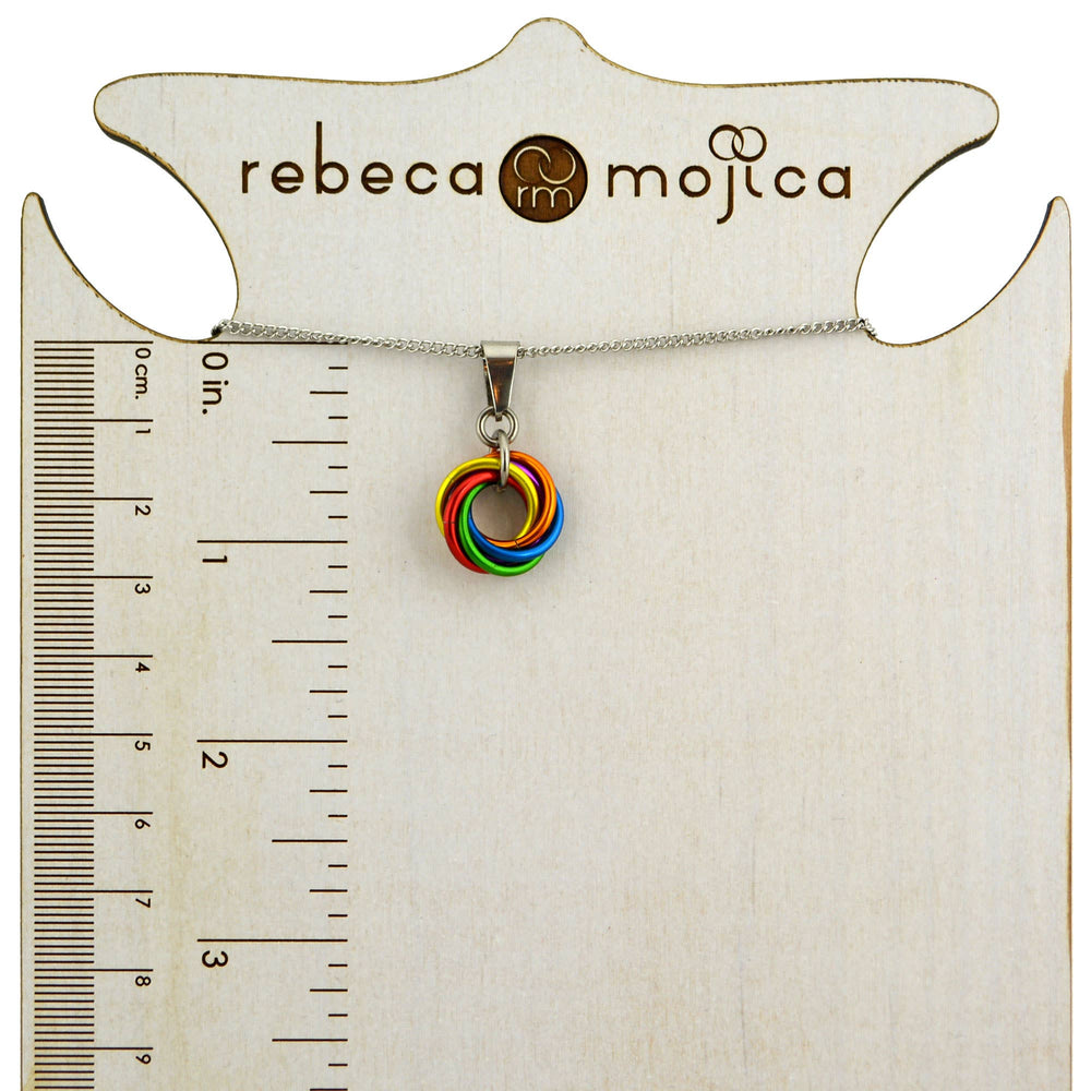 LGBTQ Rainbow Pride Pendant - Small Swirl