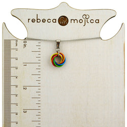LGBTQ Rainbow Pride Pendant - Small Swirl