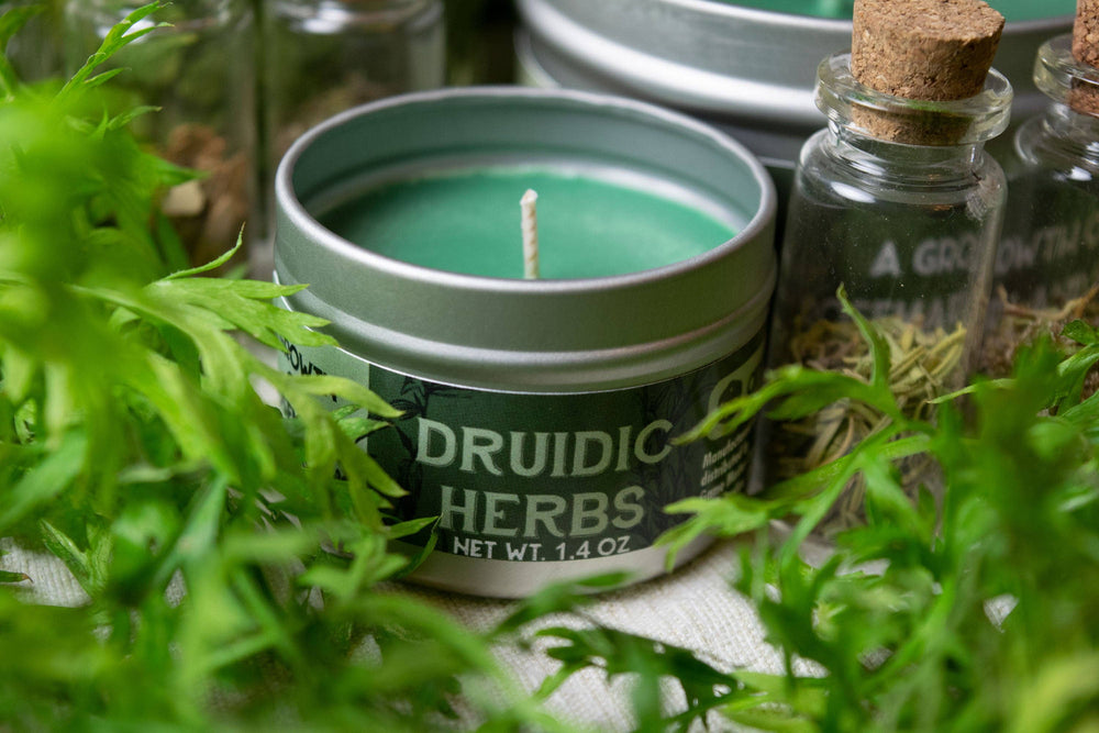 Druidic Herbs Gaming Candle: 8oz