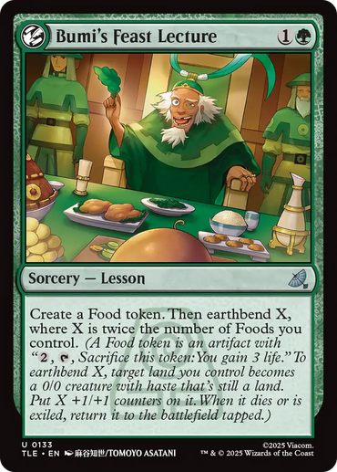 Bumi's Feast Lecture [Avatar: The Last Airbender: Eternal-Legal]