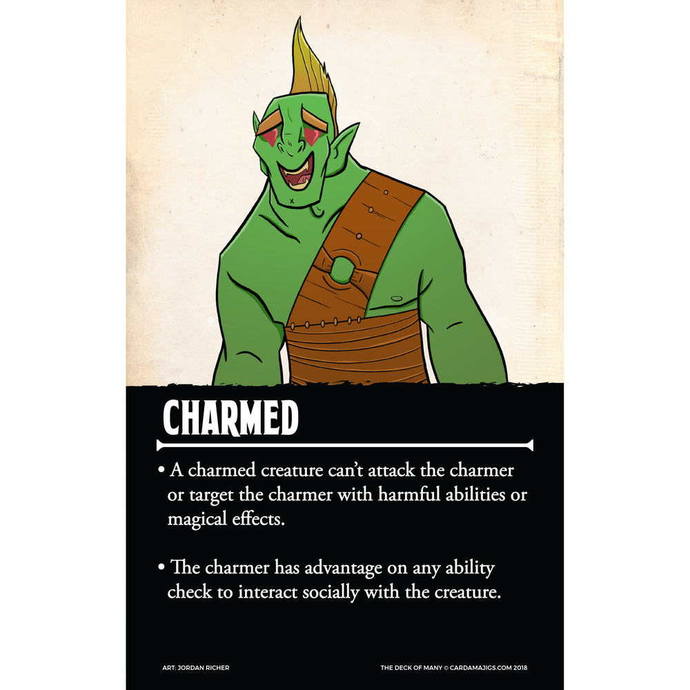 The Deck of Many Conditions - 5e D&D 2014 (Reference Cards)