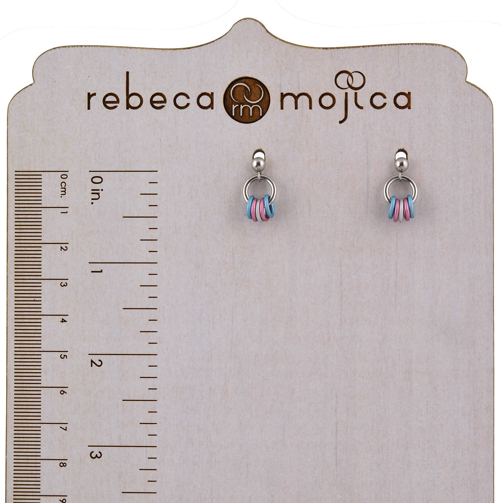 Transgender Pride - Tiny Hoop Flag Earring: Bold