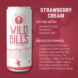 Wild Bill's - Strawberry Cream: Premium Cane Sugar Soda