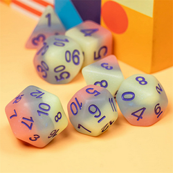 Peach Snow Cone RPG Dice Set