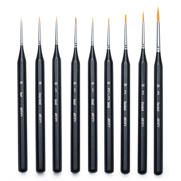 ARTIFY 9 PCS Round Tip Miniature Detail  Paint Brush Set