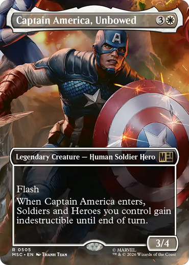 Captain America, Unbowed (Borderless) [Marvel Super Heroes Commander]
