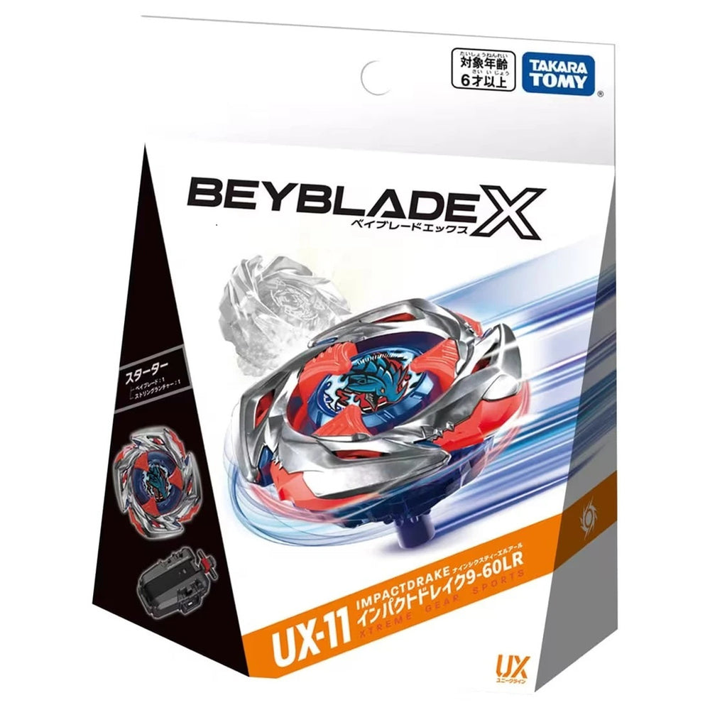 Takara Tomy Beyblade X UX-11 Starter Impact Drake 9-60LR (with String Launcher)