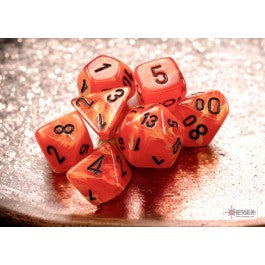 Chessex 7-Die Set Mini Vortex - Orange/Black
