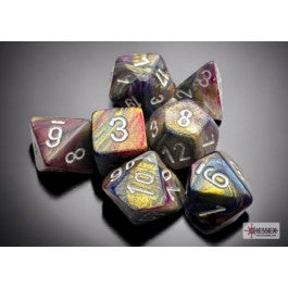 Chessex 7-Die Set Mini Festive - Carousel/White