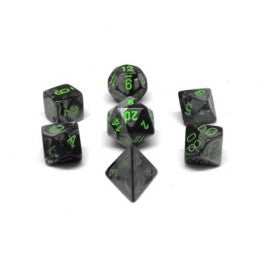Chessex 7-Die Set Mini Gemini - Black-Grey/Green