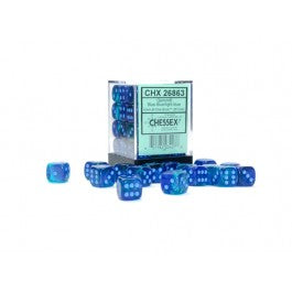 Chessex 12mm d6 (36) Gemini Luminary - Blue-Blue/Light Blue