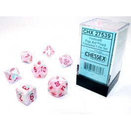 Chessex 7-Die Set Festive - Pop Art/Red
