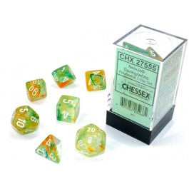 Chessex 7-Die Set Nebula Luminary - Spring/White
