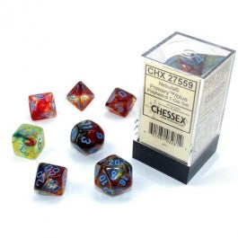 Chessex 7-Die Set Nebula Luminary - Primary/Turquoise