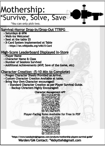 Mothership Free RPG Day Event!!!