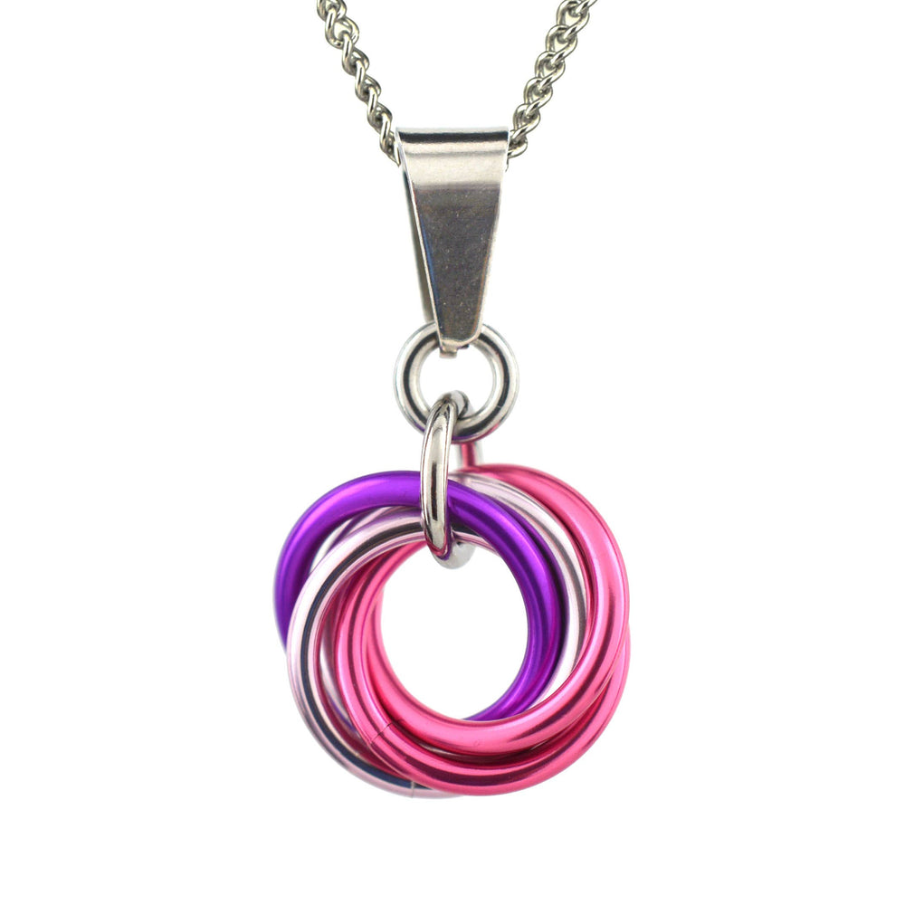 LGBTQ Pride Small Swirl Pendant - 24+ Flags: Demisexual