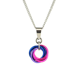 LGBTQ Pride Small Swirl Pendant - 24+ Flags: Bisexual