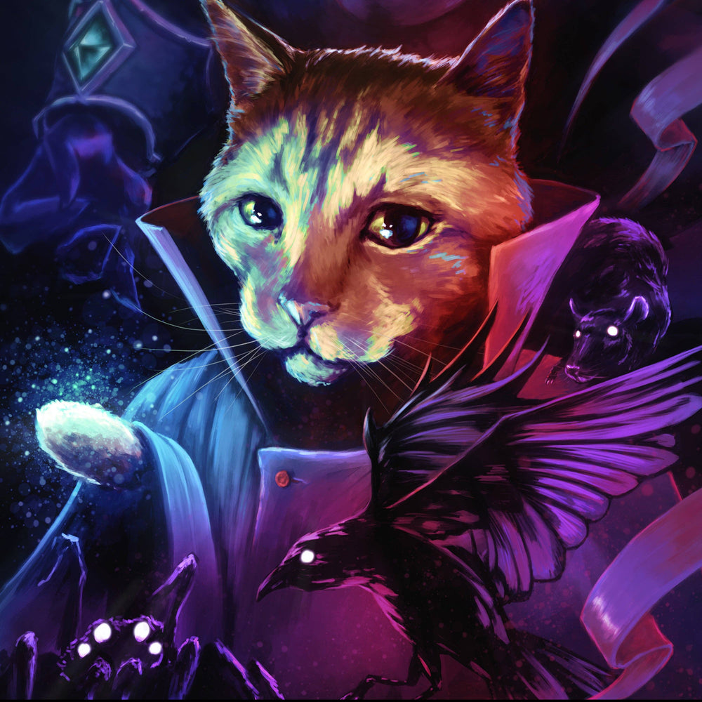 Wizard Cat Prints: 8.5 x 11" Print