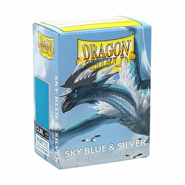 Dragon Shield Standard Dual Matte — Sky Blue and Silver
