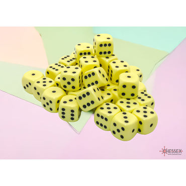 Chessex 12mm d6 (36) Opaque - Pastel-Yellow/Black